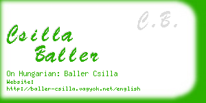 csilla baller business card